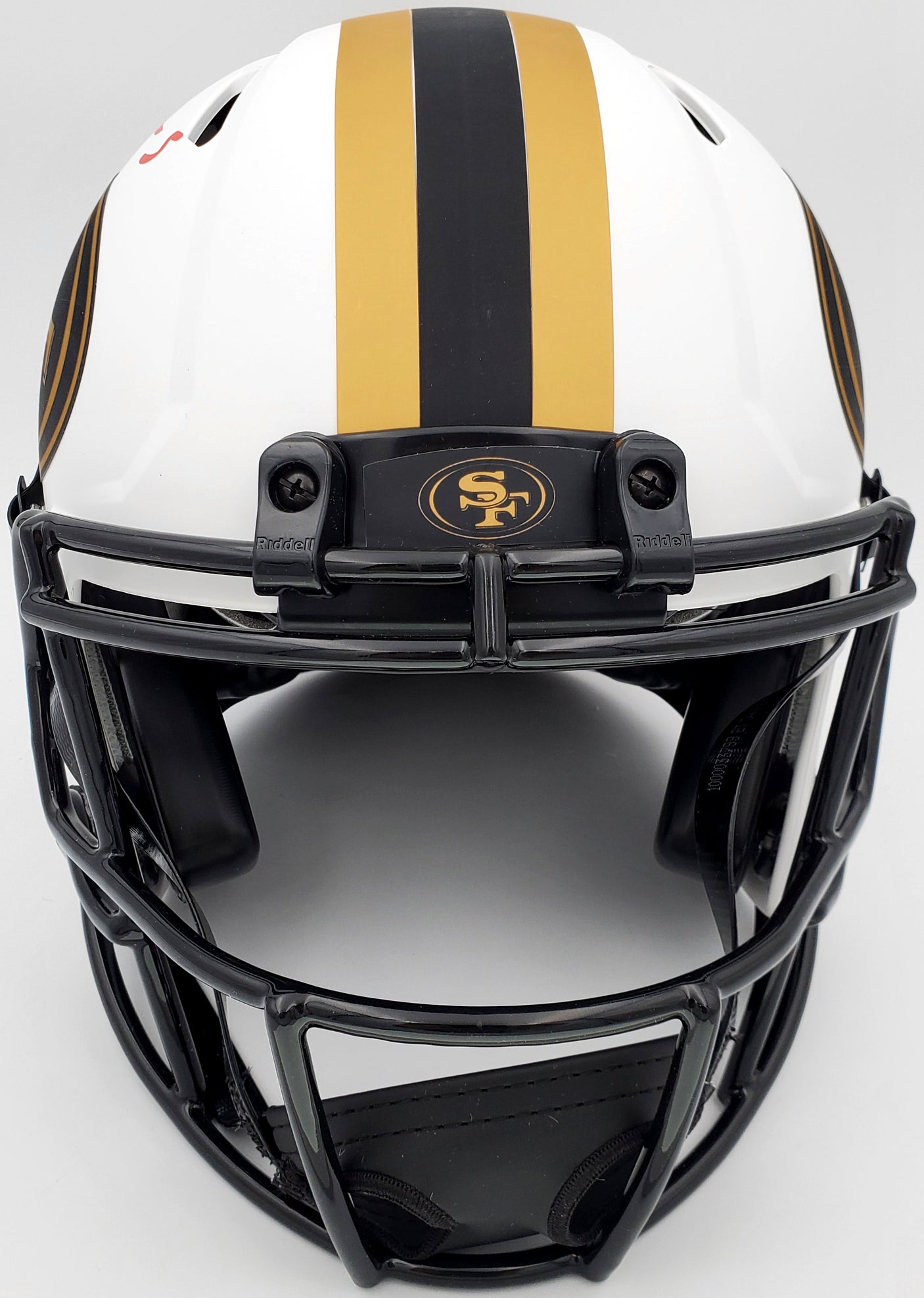 Trey Lance Autographed San Francisco 49ers Lunar Eclipse White Full Size Authentic Speed Helmet Beckett BAS QR Stock #194743