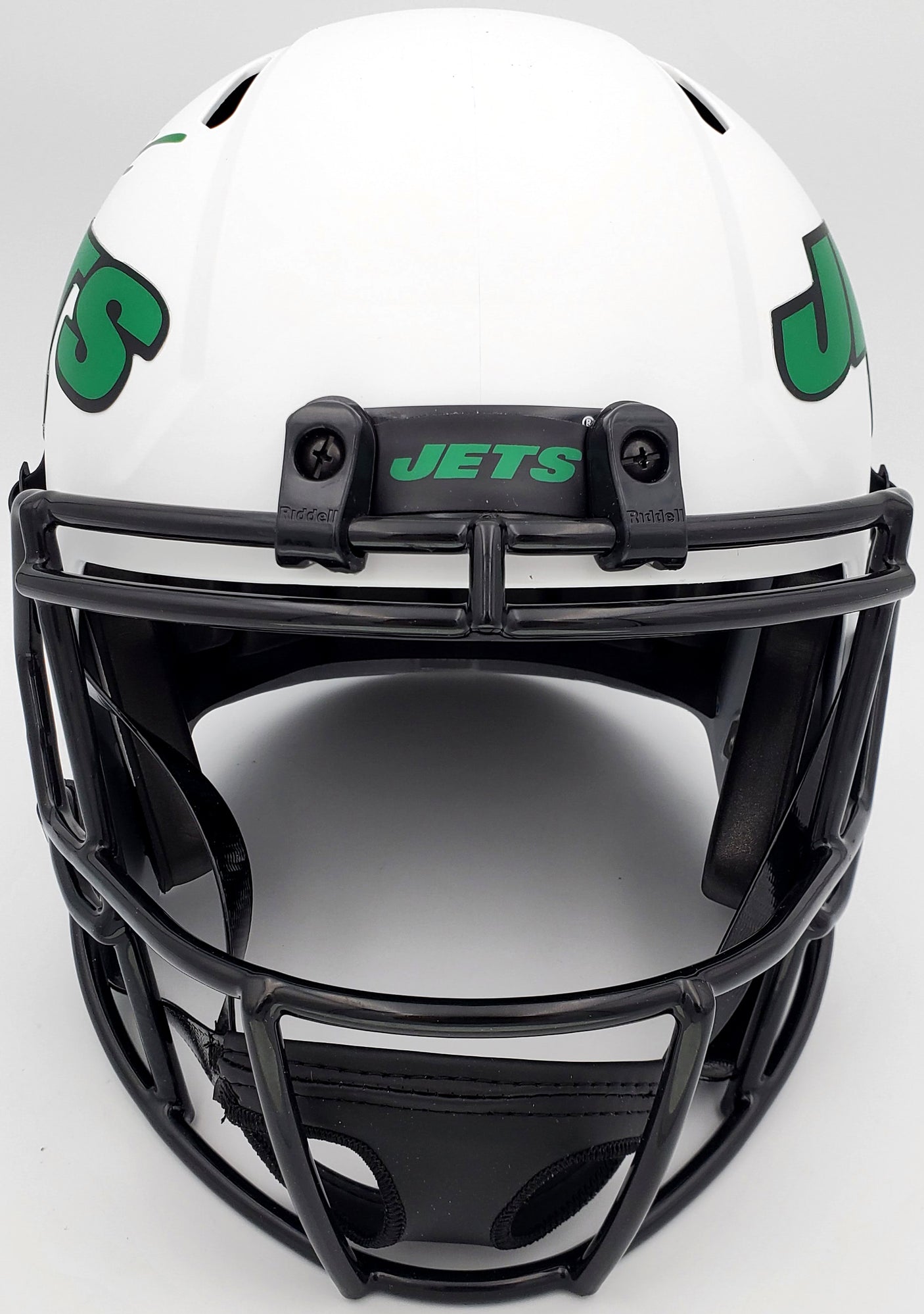 Zach Wilson Autographed New York Jets Lunar Eclipse White Full Size Replica Speed Helmet Beckett BAS QR Stock #194728