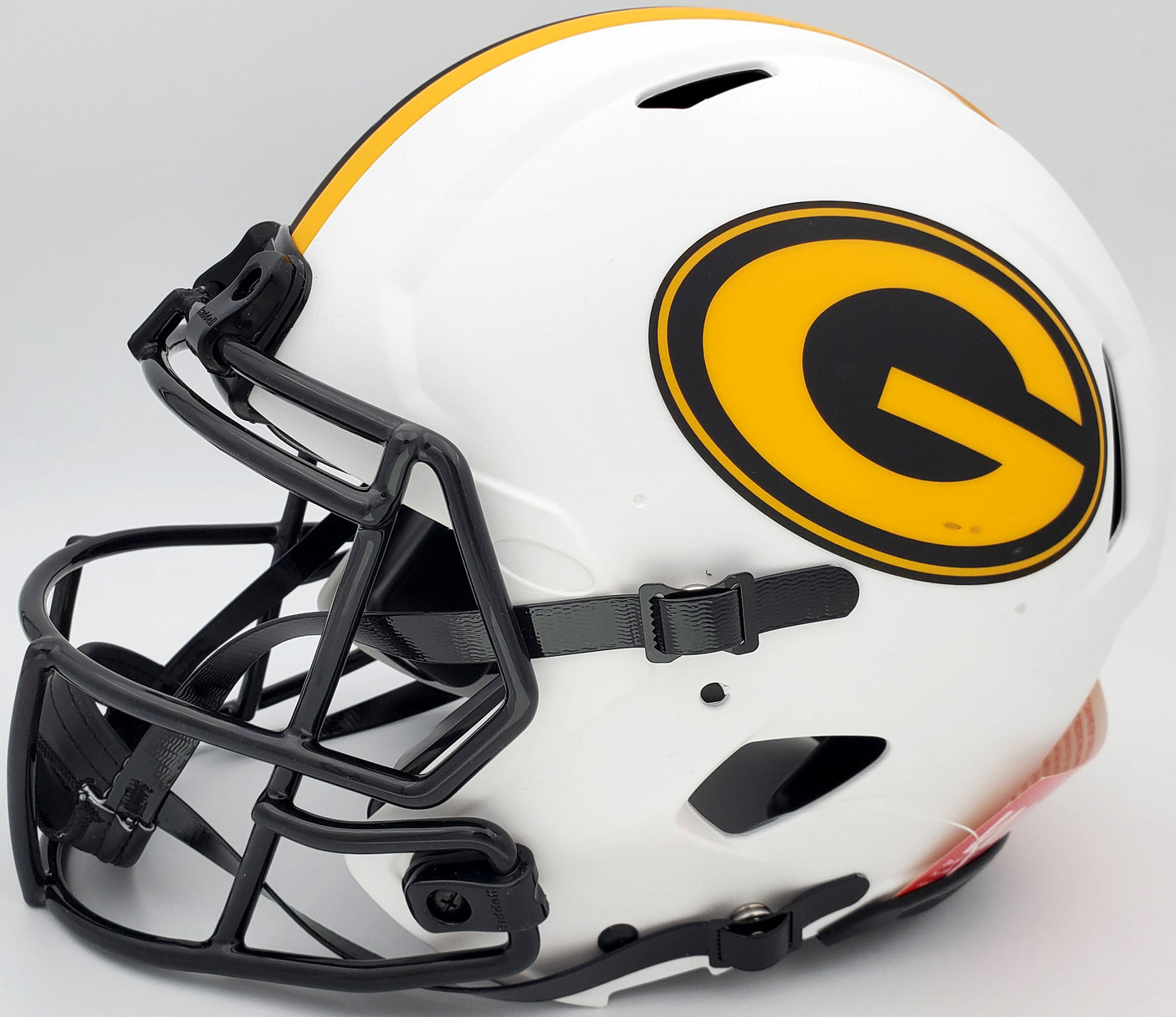 Davante Adams Autographed Green Bay Packers Lunar Eclipse White Full Size Authentic Speed Helmet Beckett BAS QR Stock #193771