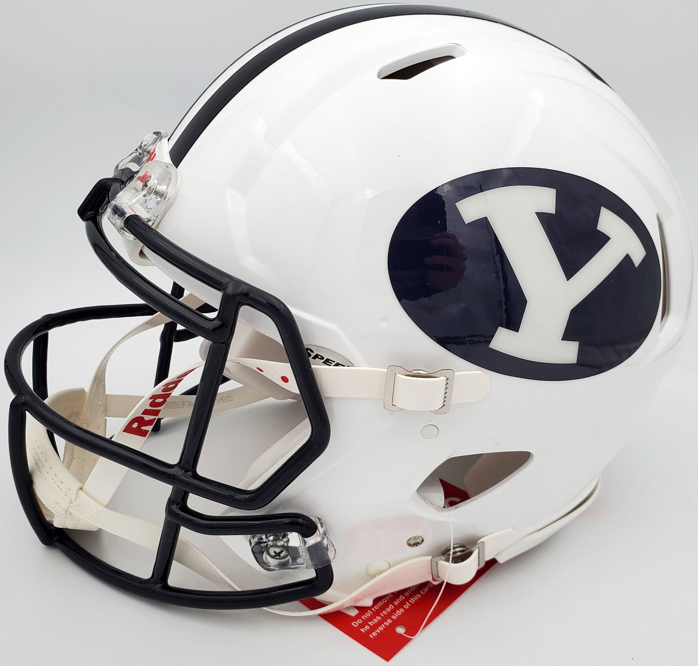 Zach Wilson Autographed BYU Cougars White Full Size Authentic Speed Helmet Beckett BAS QR Stock #193494