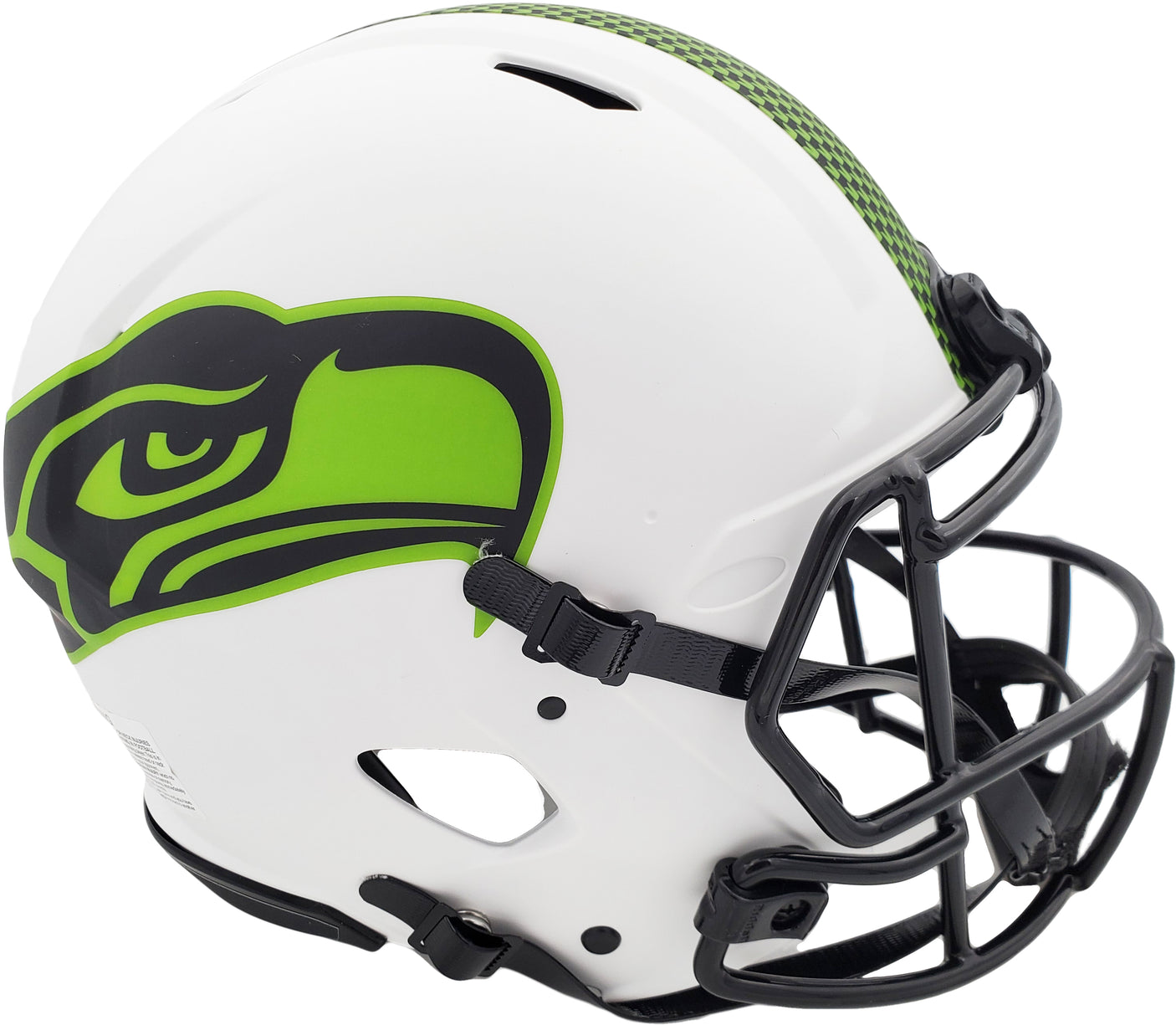 Unsigned Seattle Seahawks Lunar Eclipse White Authentic Speed Full Size Helmet Stock #192173