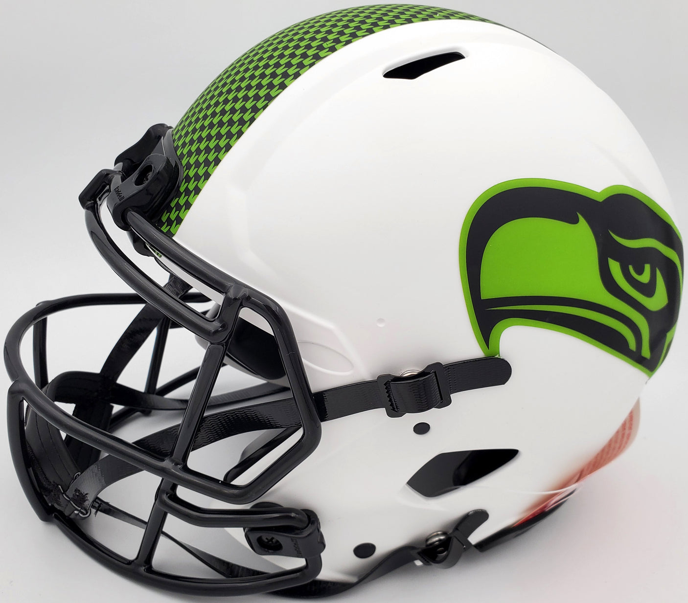 Unsigned Seattle Seahawks Lunar Eclipse White Authentic Speed Full Size Helmet Stock #192173