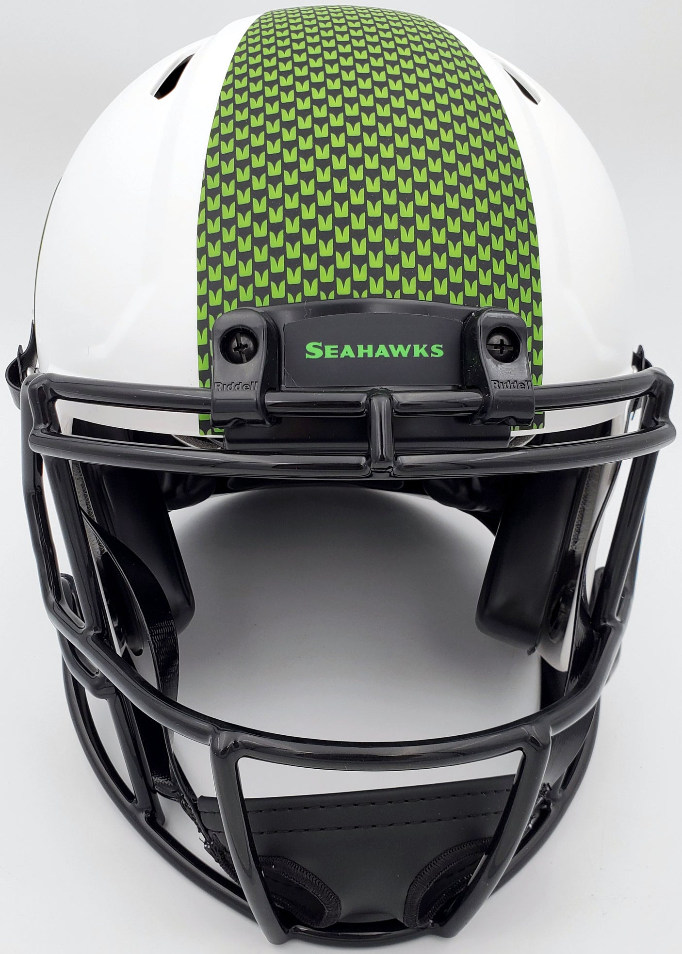 Unsigned Seattle Seahawks Lunar Eclipse White Authentic Speed Full Size Helmet Stock #192173