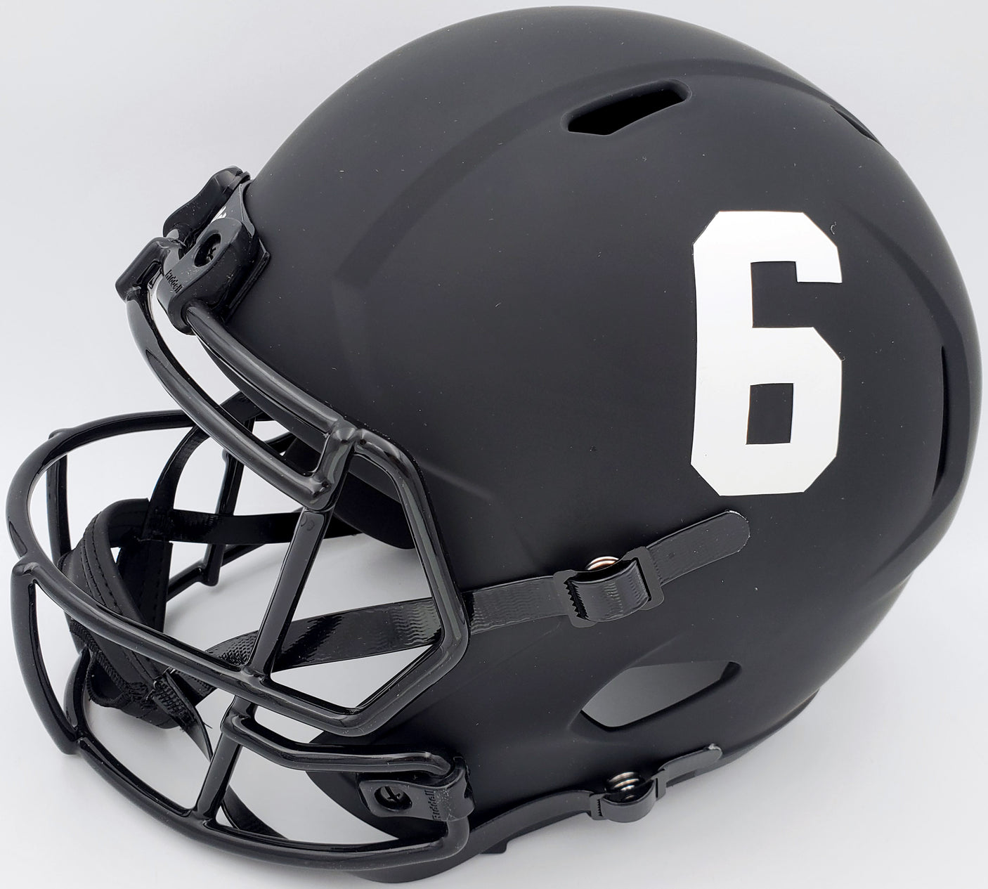 Devonta Smith Autographed Alabama Crimson Tide Eclipse Black Full Size Replica Speed Helmet Beckett BAS Stock #191975