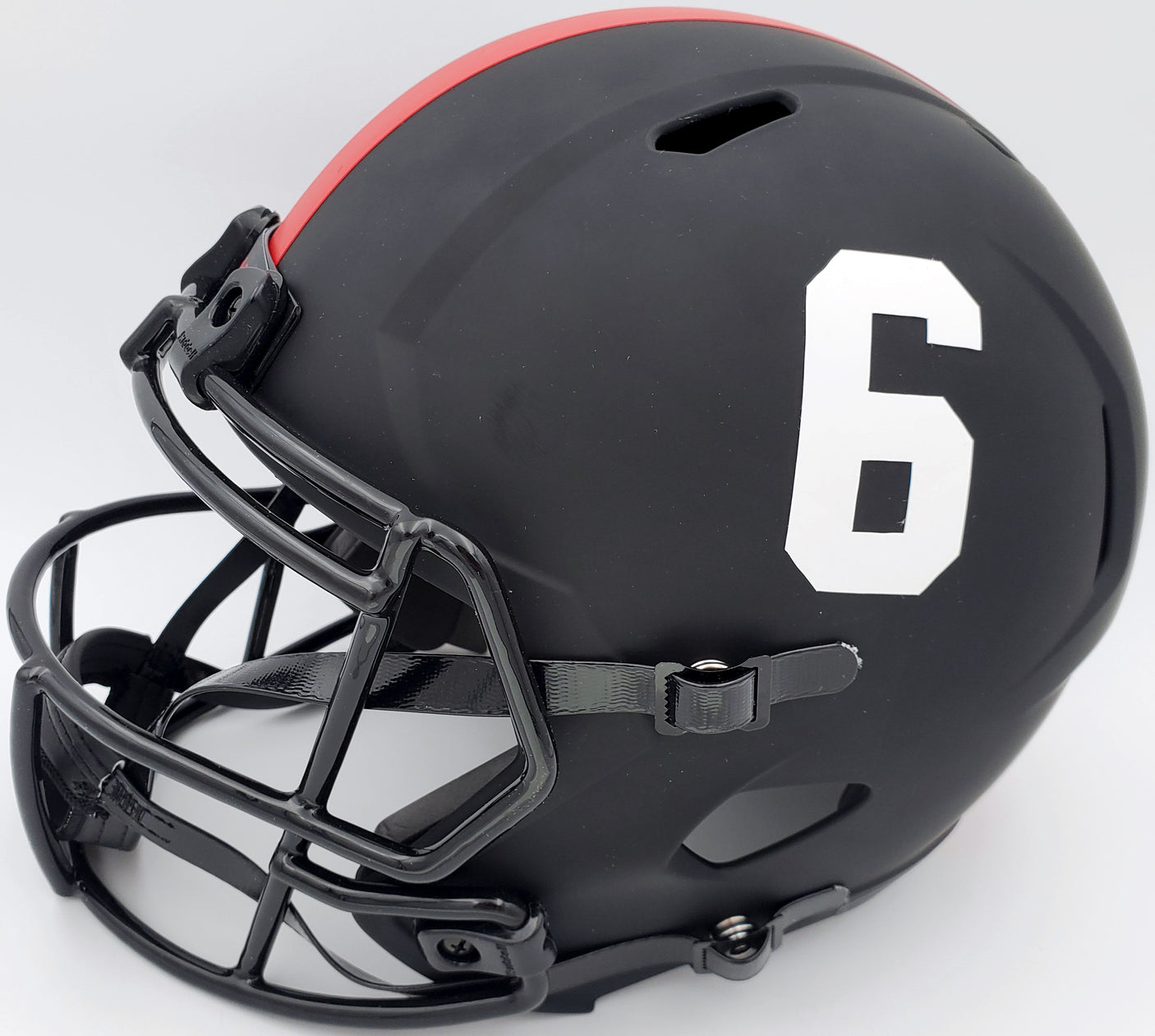 Devonta Smith Autographed Alabama Crimson Tide Eclipse Black Full Size Replica Speed Helmet "Smitty" Beckett BAS Stock #191974