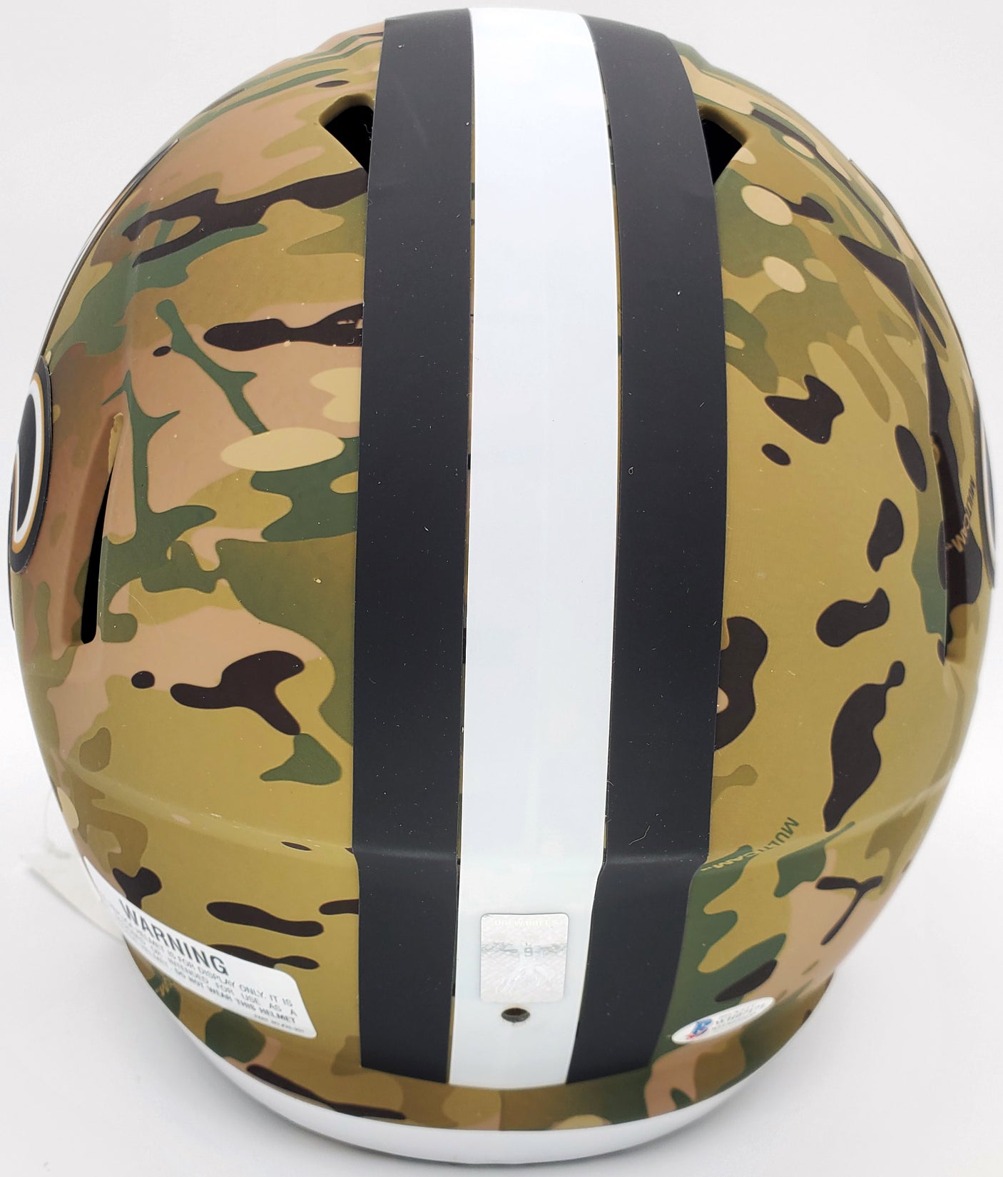Drew Brees Autographed New Orleans Saints Camo Full Size Replica Speed Helmet "SB XLIV MVP" Beckett BAS Stock #191124