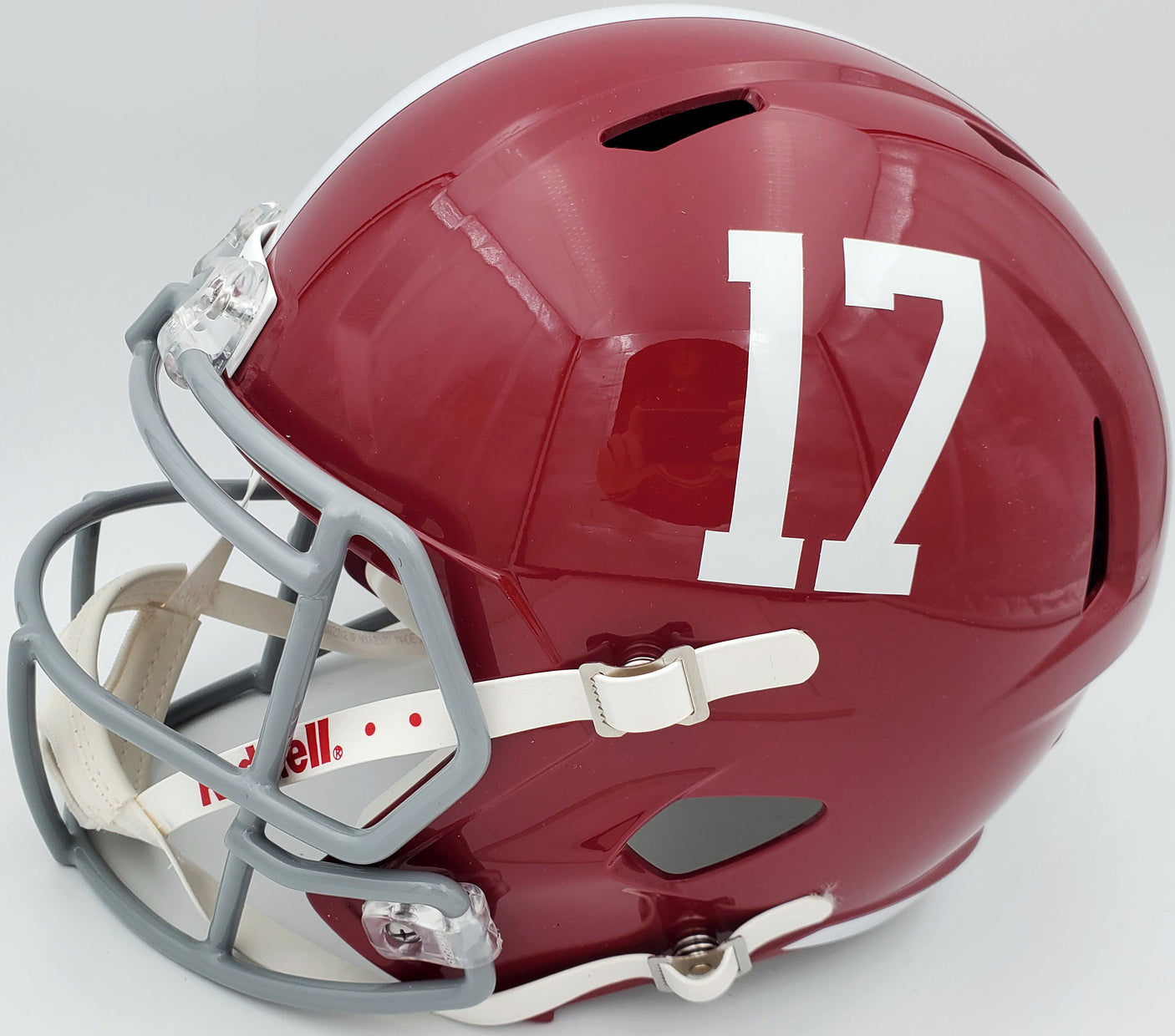 Devonta Smith Autographed Alabama Crimson Tide Full Size Speed Replica Helmet Beckett BAS Stock #189554