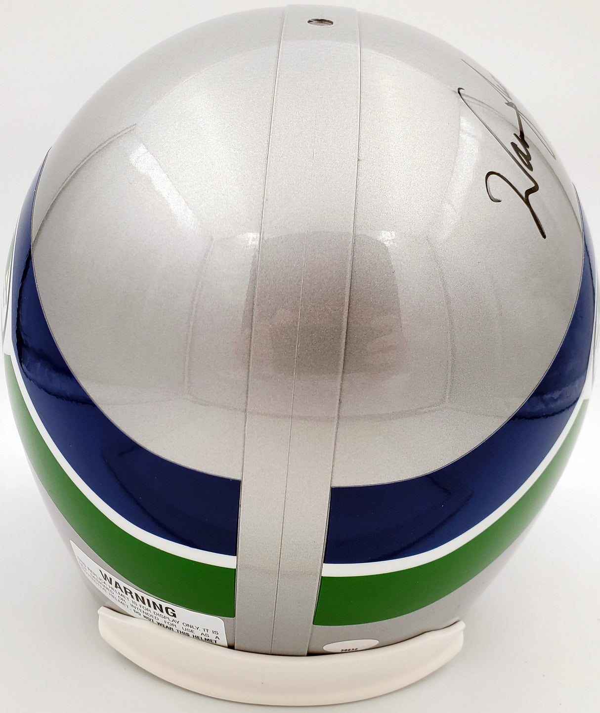 Warren Moon Autographed Seattle Seahawks Full Size Gray Replica Throwback Helmet "HOF 06" MCS Holo Stock #187028
