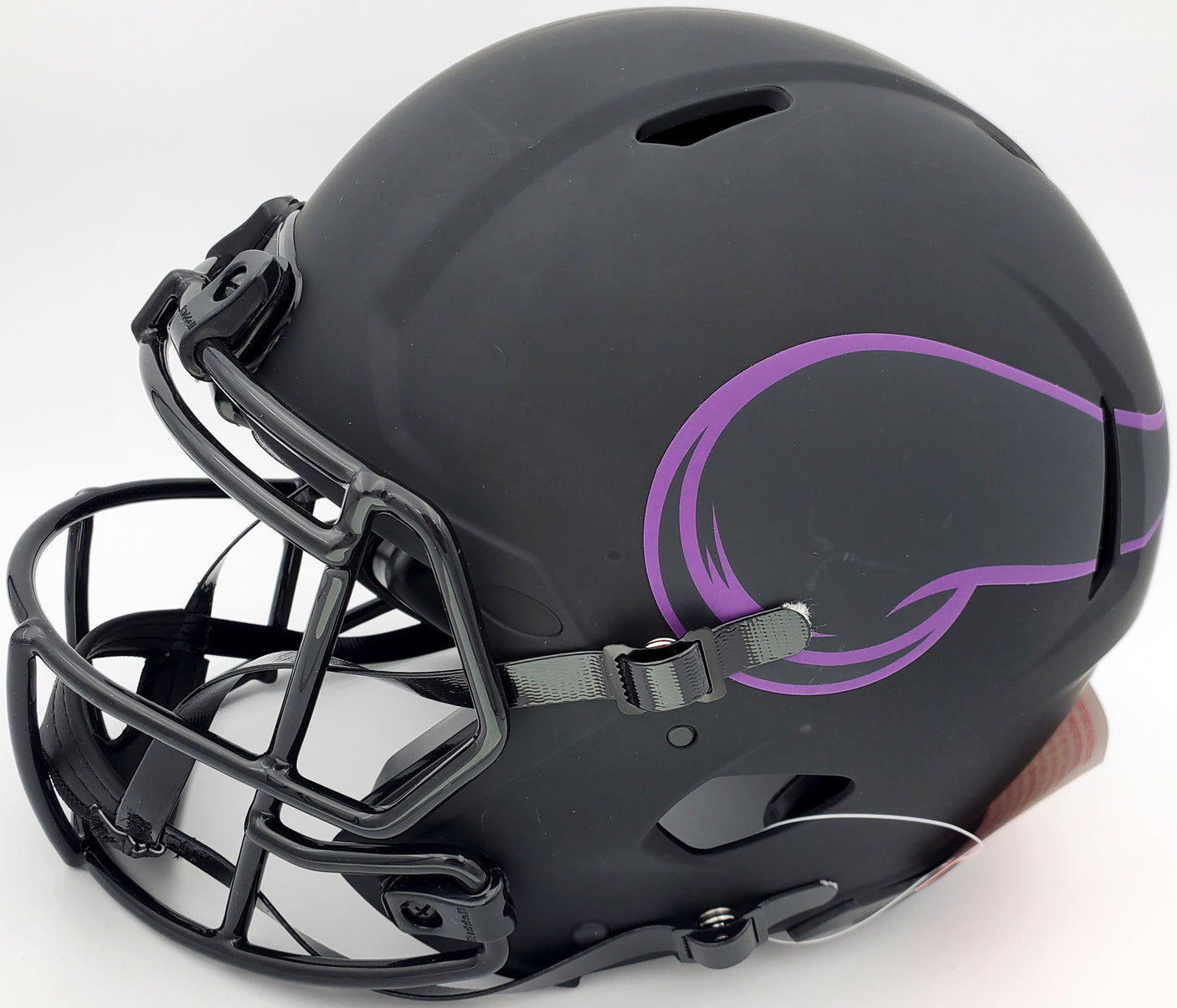 Warren Moon Autographed Minnesota Vikings Eclipse Black Full Size Speed Authentic Helmet "HOF 06" MCS Holo Stock #187024