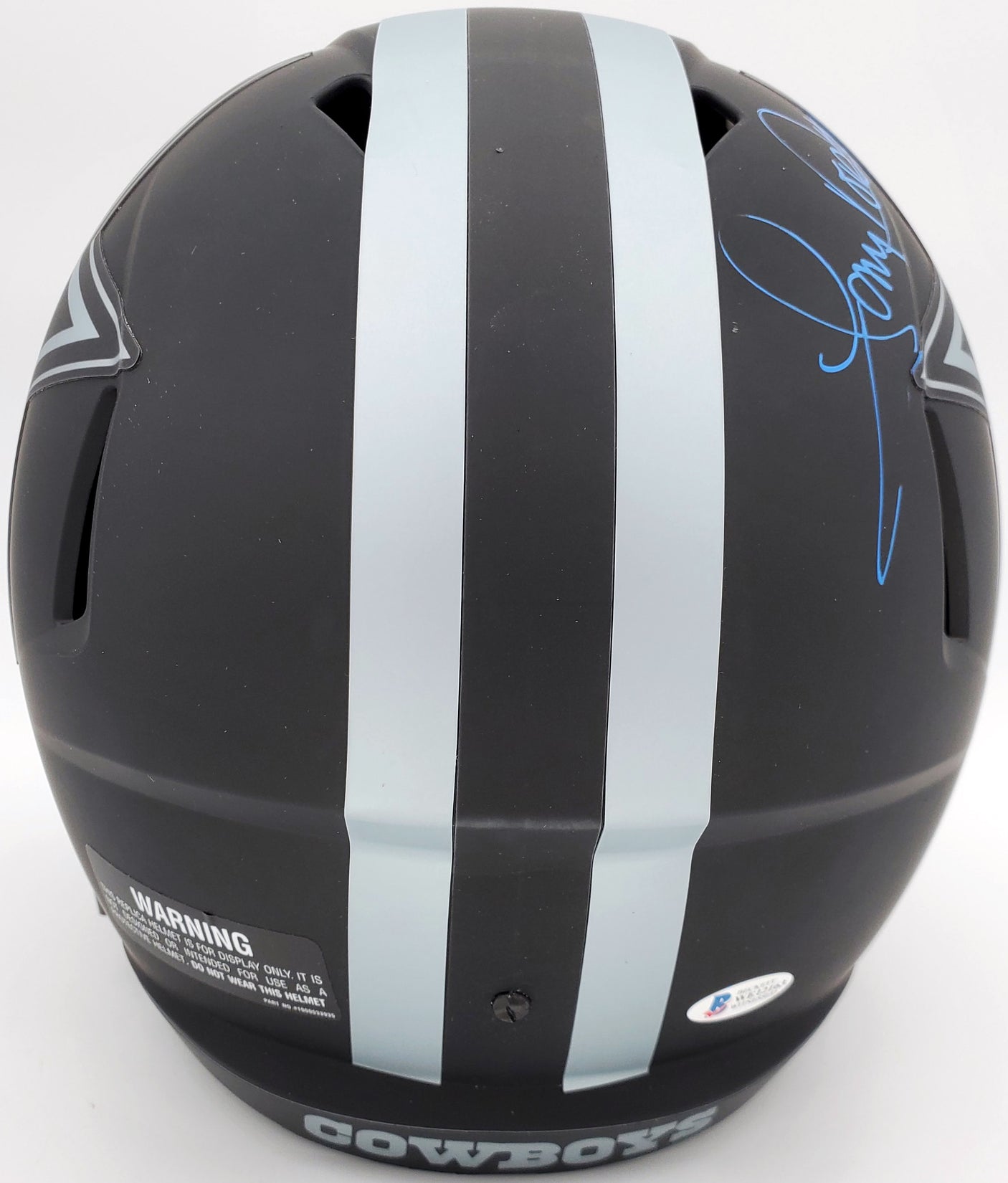 Tony Dorsett Autographed Eclipse Black Dallas Cowboys Full Size Speed Replica Helmet Beckett BAS Stock #185837