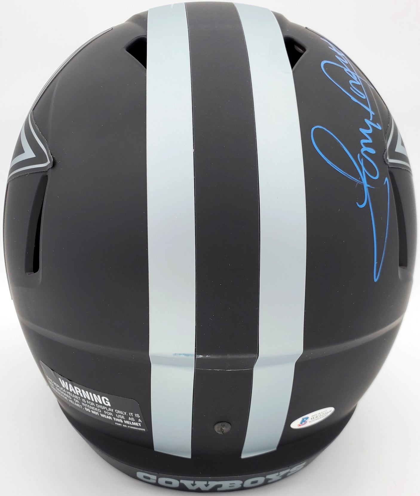 Tony Dorsett Autographed Eclipse Black Dallas Cowboys Full Size Speed Replica Helmet Beckett BAS Stock #185836