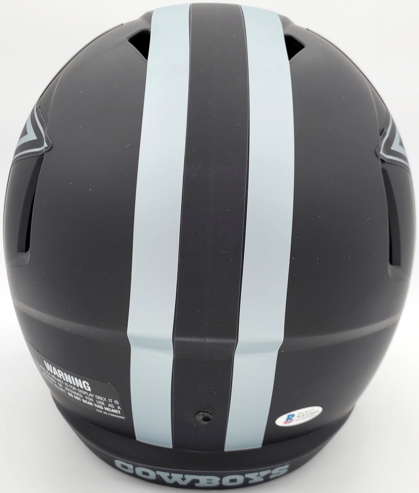 Roger Staubach Autographed Eclipse Black Dallas Cowboys Full Size Speed Replica Helmet Beckett BAS Stock #185835