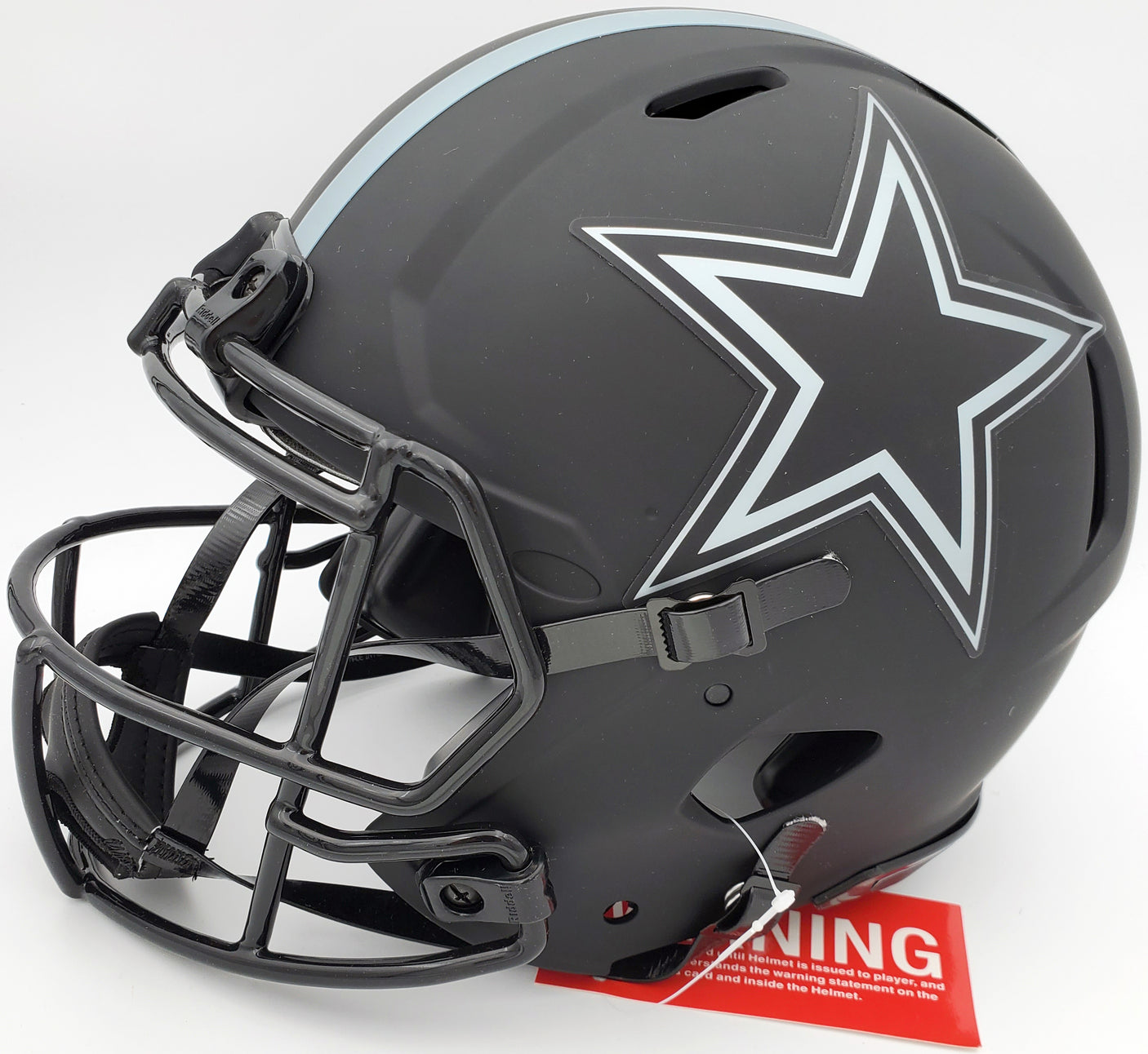 Roger Staubach Autographed Eclipse Black Dallas Cowboys Full Size Authentic Speed Helmet Beckett BAS Stock #185834
