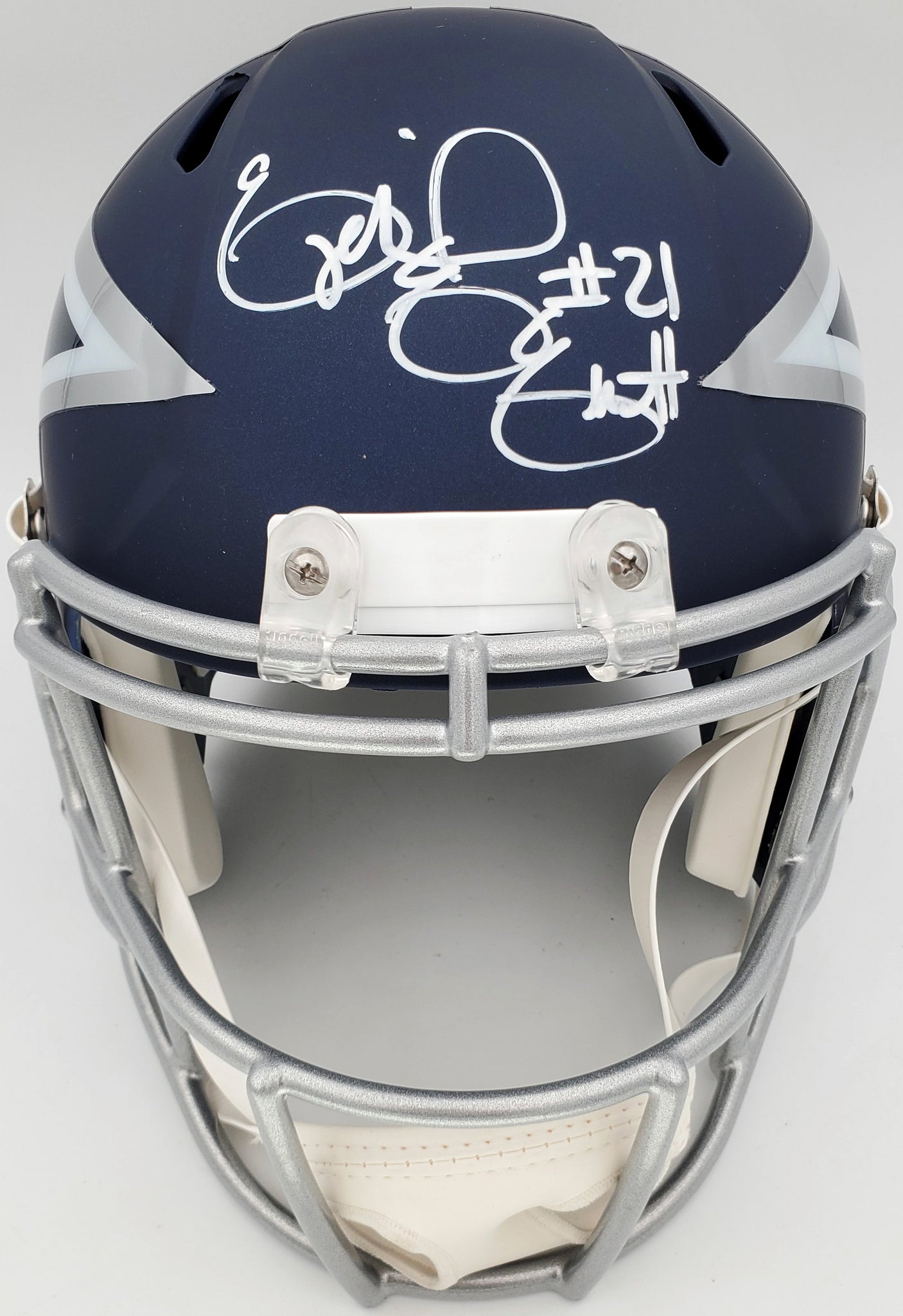 Ezekiel Elliott Autographed Dallas Cowboys AMP Full Size Speed Replica Helmet Beckett BAS Stock #159548