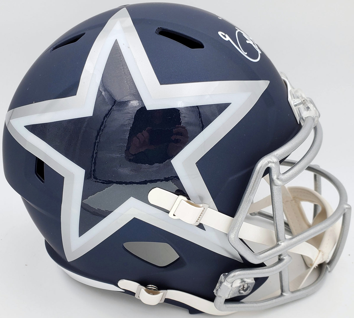 Ezekiel Elliott Autographed Dallas Cowboys AMP Full Size Speed Replica Helmet Beckett BAS Stock #159548