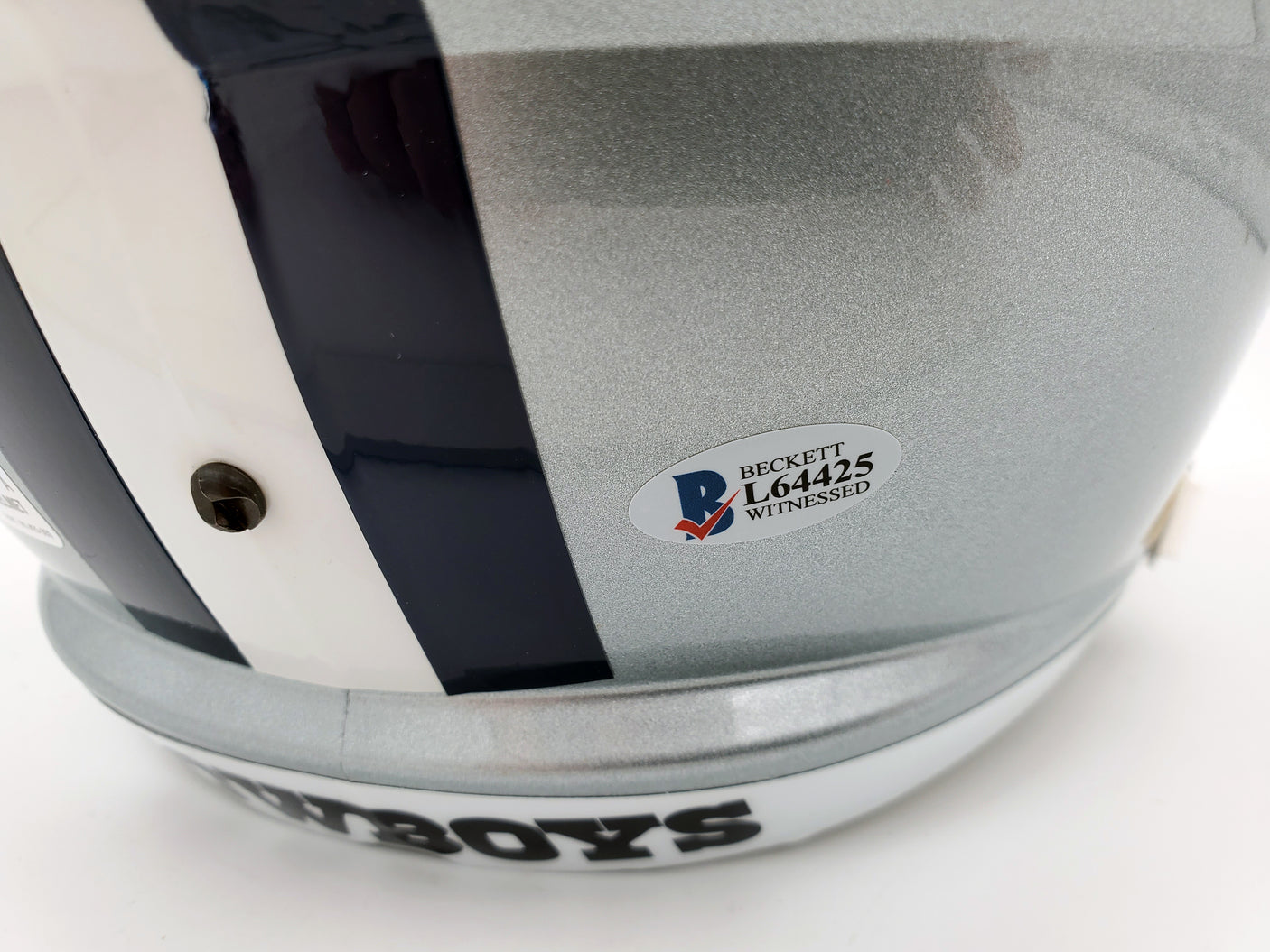 Ezekiel Elliott Autographed Dallas Cowboys Full Size Speed Replica Helmet Beckett BAS Stock #143247