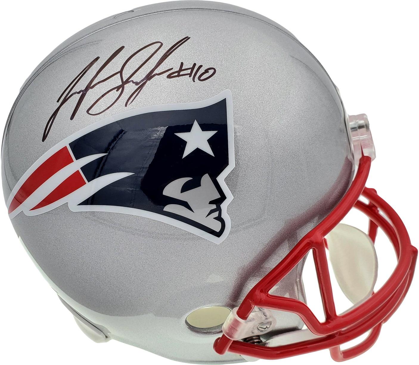 Josh Gordon Autographed New England Patriots Full Size Replica Helmet Beckett BAS Stock #139554