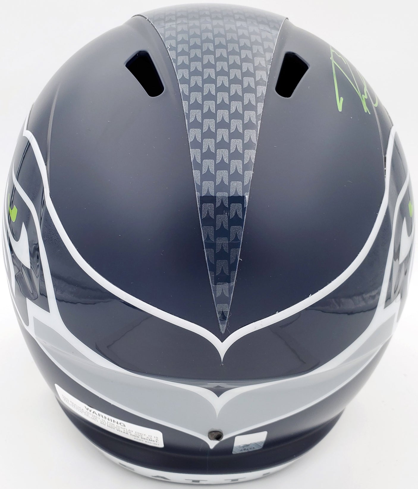 Russell Wilson Autographed Seattle Seahawks Full Size Replica Speed Helmet "SB XLVIII Champs" In Green RW Holo Stock #94267