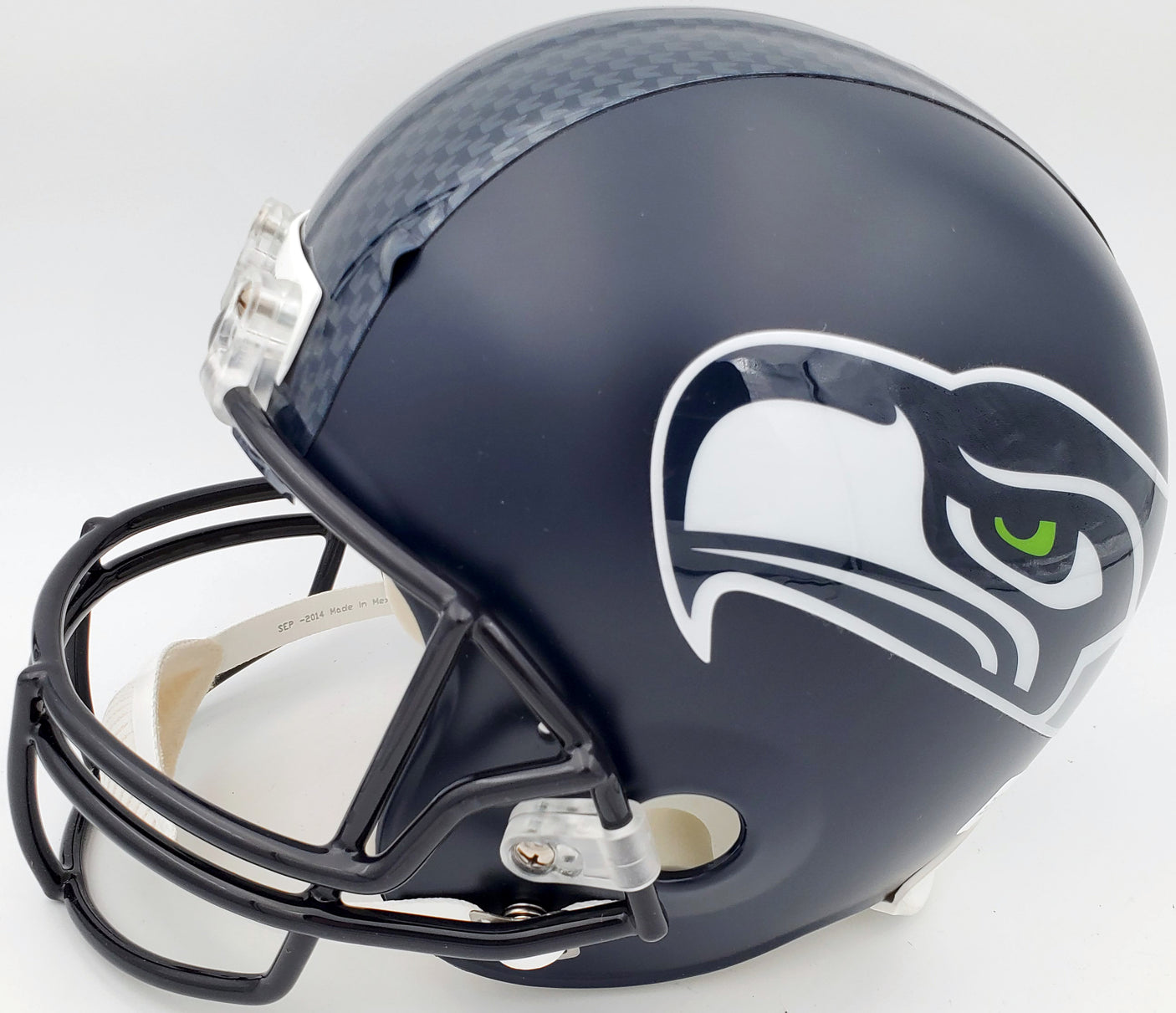 Russell Wilson Autographed Seattle Seahawks Full Size Replica Helmet "SB XLVIII Champs" In Green RW Holo Stock #72372