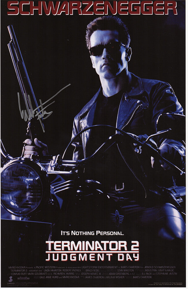 Edward Furlong Signed Terminator 2: Judgment Day 11x17 Movie Poster