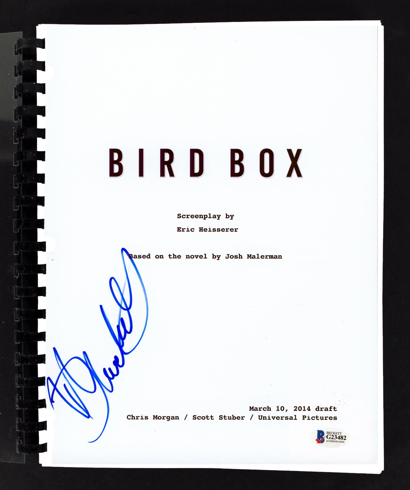Danielle Macdonald Bird Box Authentic Signed Movie Script BAS #G23482