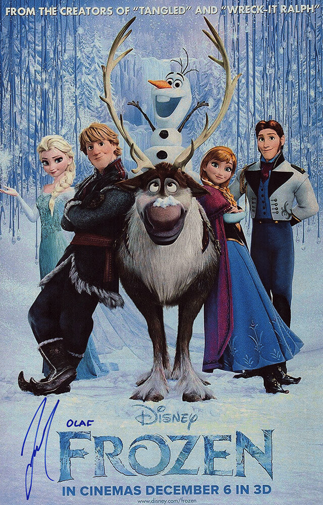 Josh Gad Signed Frozen 11x17 Movie Poster w/Olaf