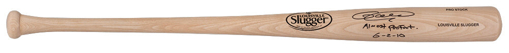 Armando Galarraga Signed Louisville Slugger Pro Stock Blonde Baseball Bat w/Almost Perfect 6-2-10