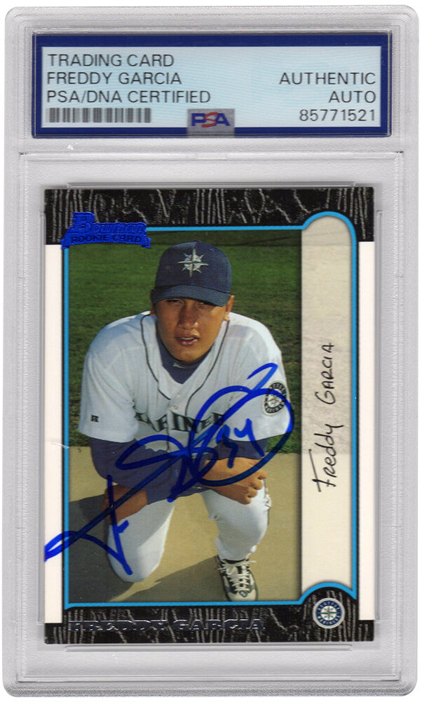 Freddy Garcia Signed Seattle Mariners 1999 Bowman Rookie Baseball Trading Card #404 - (PSA Encapsulated)
