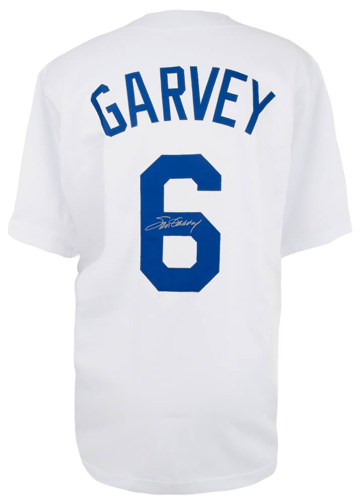 Steve Garvey Signed White Custom Baseball Jersey