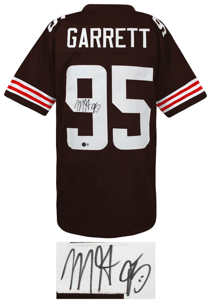 Myles Garrett Signed Brown Custom Football Jersey (Beckett)