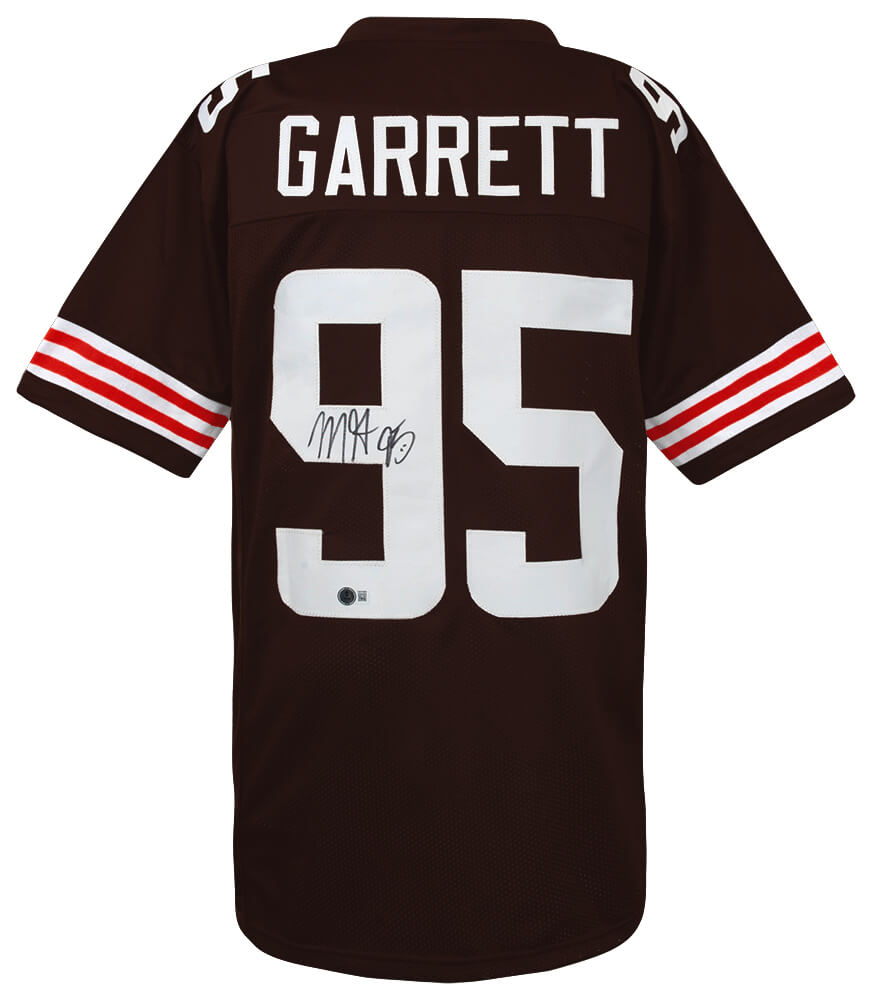 Myles Garrett Signed Brown Custom Football Jersey (Beckett)