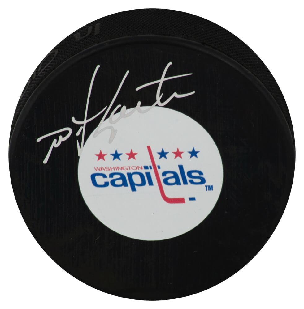 Mike Gartner Signed Washington Capitals Medium Logo Hockey Puck