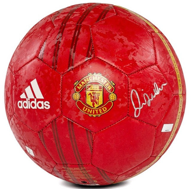 David Beckham Autographed Manchester United Red Adidas Soccer Ball Panini