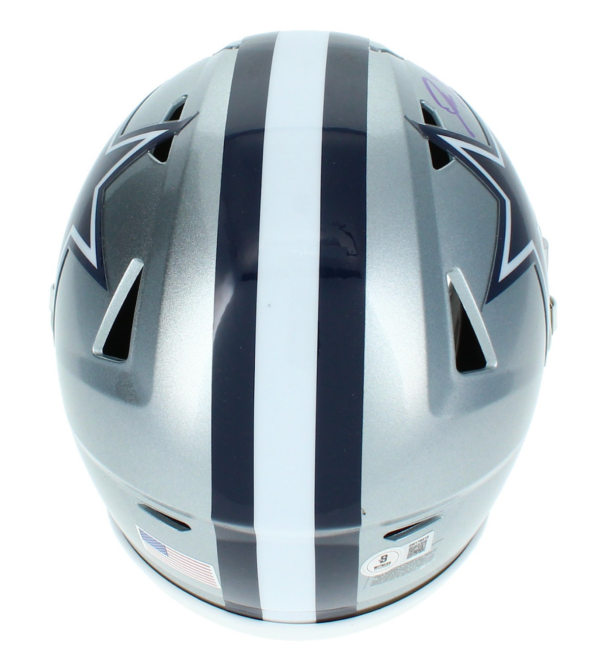 Deion Sanders Autographed Dallas Cowboys Speedflex Midi Helmet Beckett Witnessed