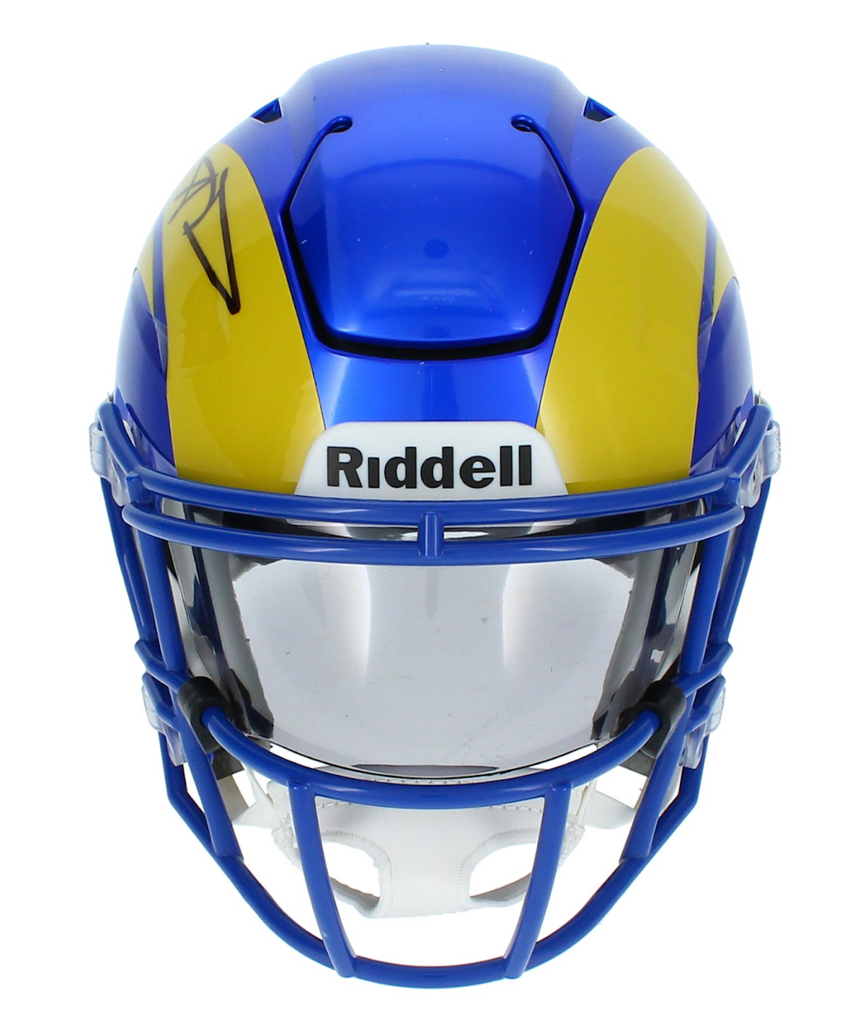 Aaron Donald Autographed Los Angeles Rams Midi Speedflex Helmet Beckett Witnessed
