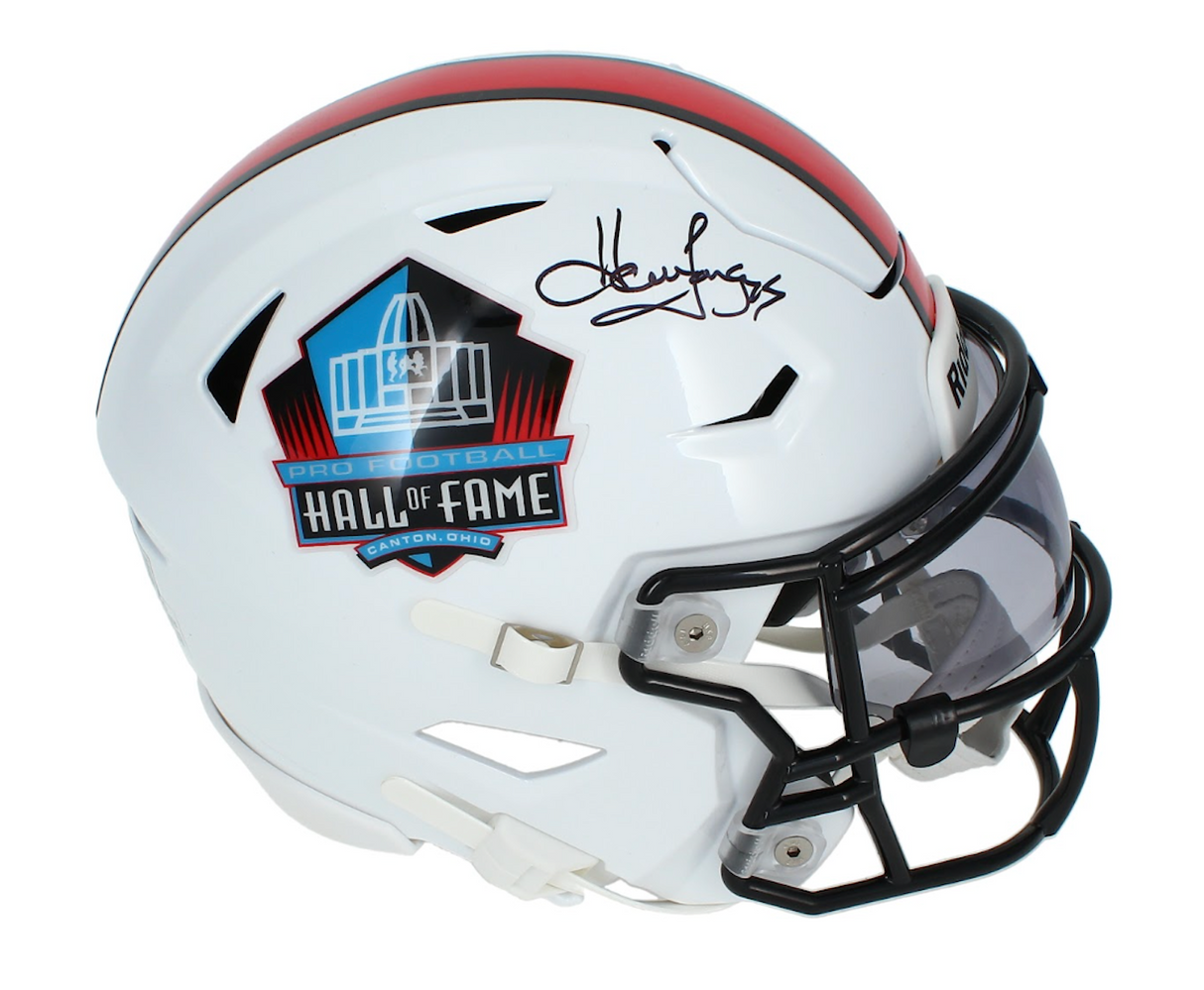 Howie Long Autographed Hall of Fame Logo Speedflex Midi Helmet Beckett Witnessed