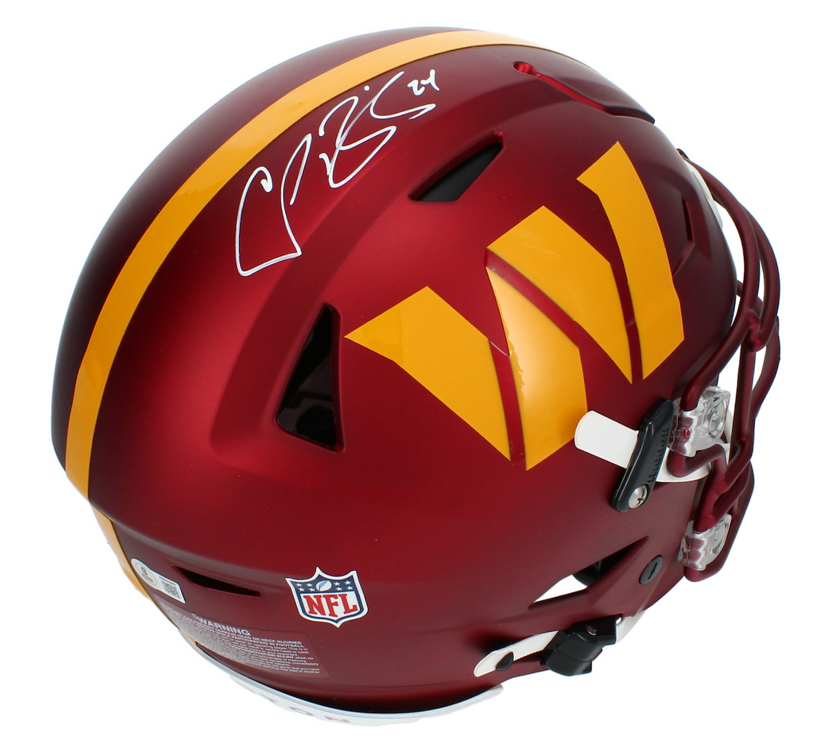Champ Bailey Autographed Washington Commanders Speedflex Authentic Helmet Beckett Witnessed