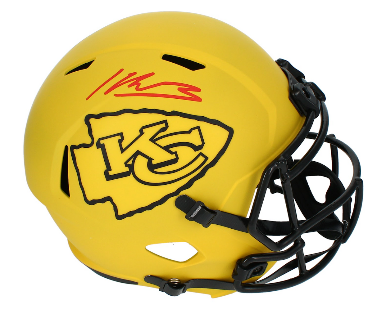Kenneth Walker III Autographed Kansas City Chiefs RAVE Speed Full Size Helmet Beckett Witnessed