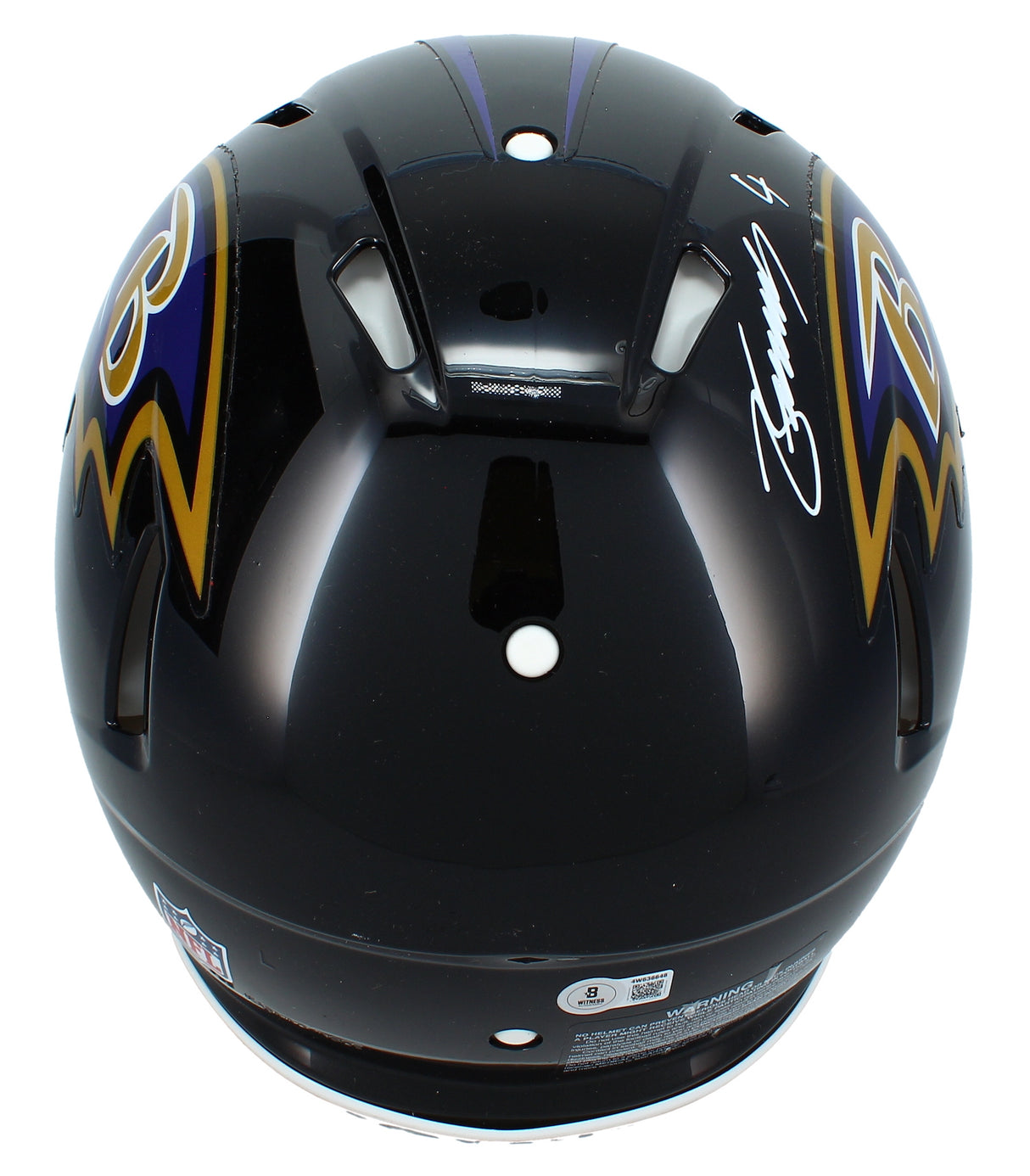 Zay Flowers Autographed Baltimore Ravens Speed Authentic Helmet Beckett Witnessed