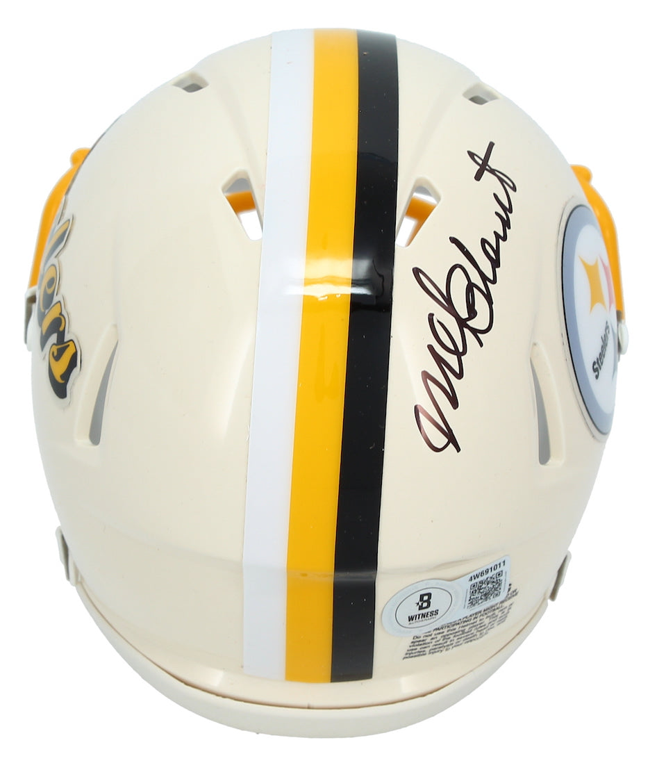 Mel Blount Autographed Pittsburgh Steelers RETRO Speed Mini Helmet Beckett Witnessed
