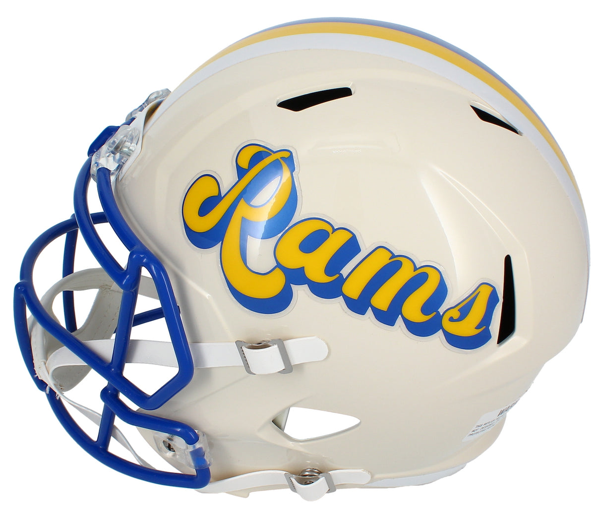 Isaac Bruce/Torry Holt Dual Autographed Rams RETRO Speed Full Size Helmet Beckett Witnessed