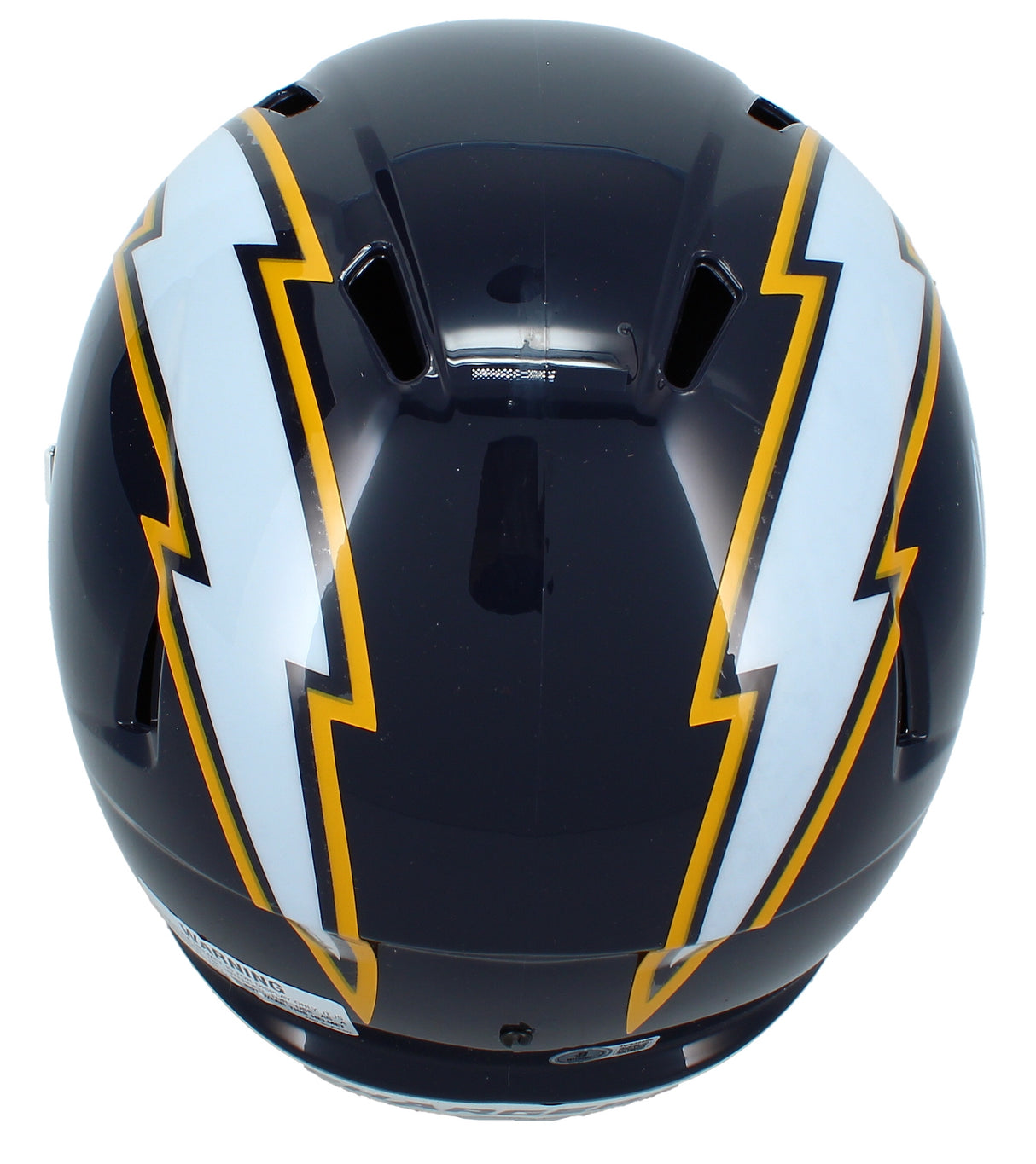 Omarion Hampton Autographed Los Angeles Chargers Navy 2025 Alternate Speed Full Size Helmet Beckett Witnessed