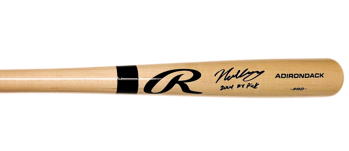 Nick Kurtz Autographed/Inscribed "2024 #4 Pick" Rawlings Adirondack Pro Model Bat Fanatics