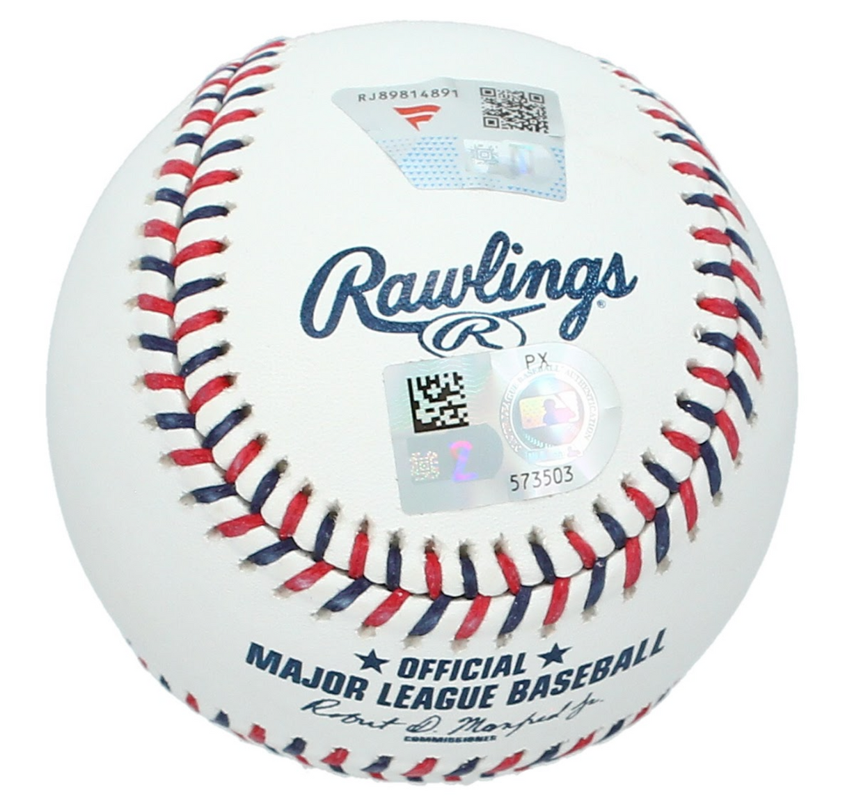 Roman Anthony Autographed Boston Red Sox Team Color Laces Official Logo Baseball Fanatics