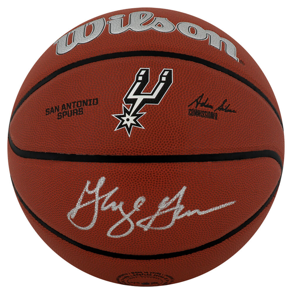 George Gervin Signed San Antonio Spurs Logo Wilson Alliance NBA Basketball