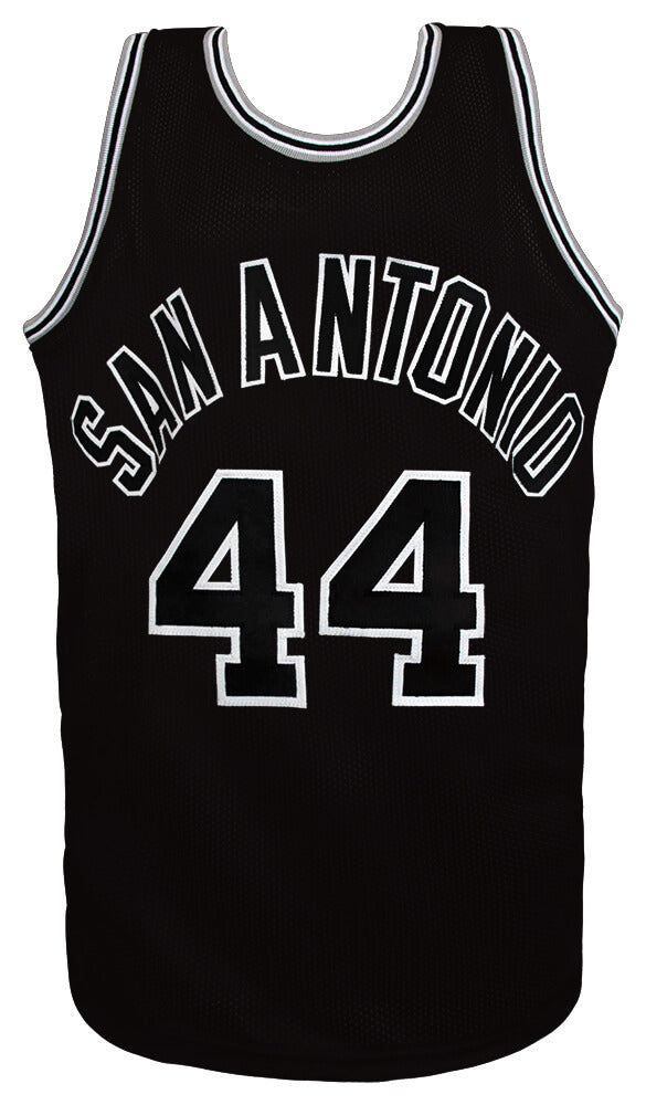 George Gervin Signed Black Throwback Custom Basketball Jersey
