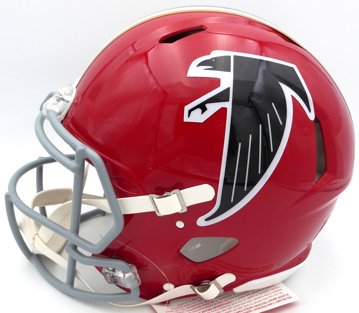 Andre Rison Autographed Atlanta Falcons Red Throwback Full Size Authentic Helmet "Bad Moon Showtime" (Smudged) Beckett BAS Witness #3W056106