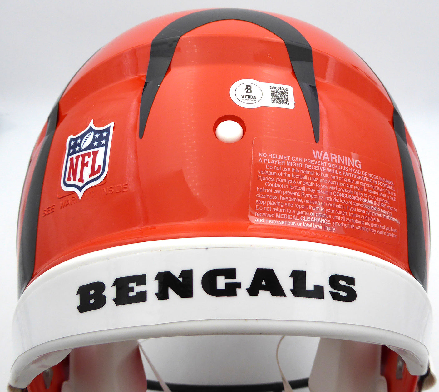 Ja'Marr Chase Autographed Cincinnati Bengals Full Size Authentic Helmet Beckett BAS Witness #3W056093