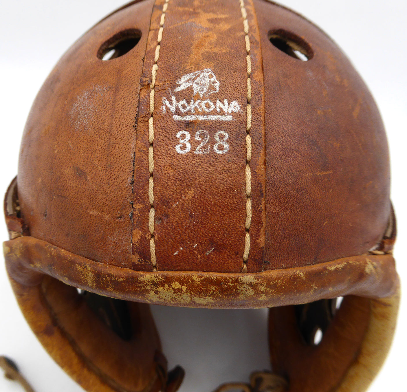 Unsigned Vintage 1940's Nokona Leather Football Helmet SKU #254208