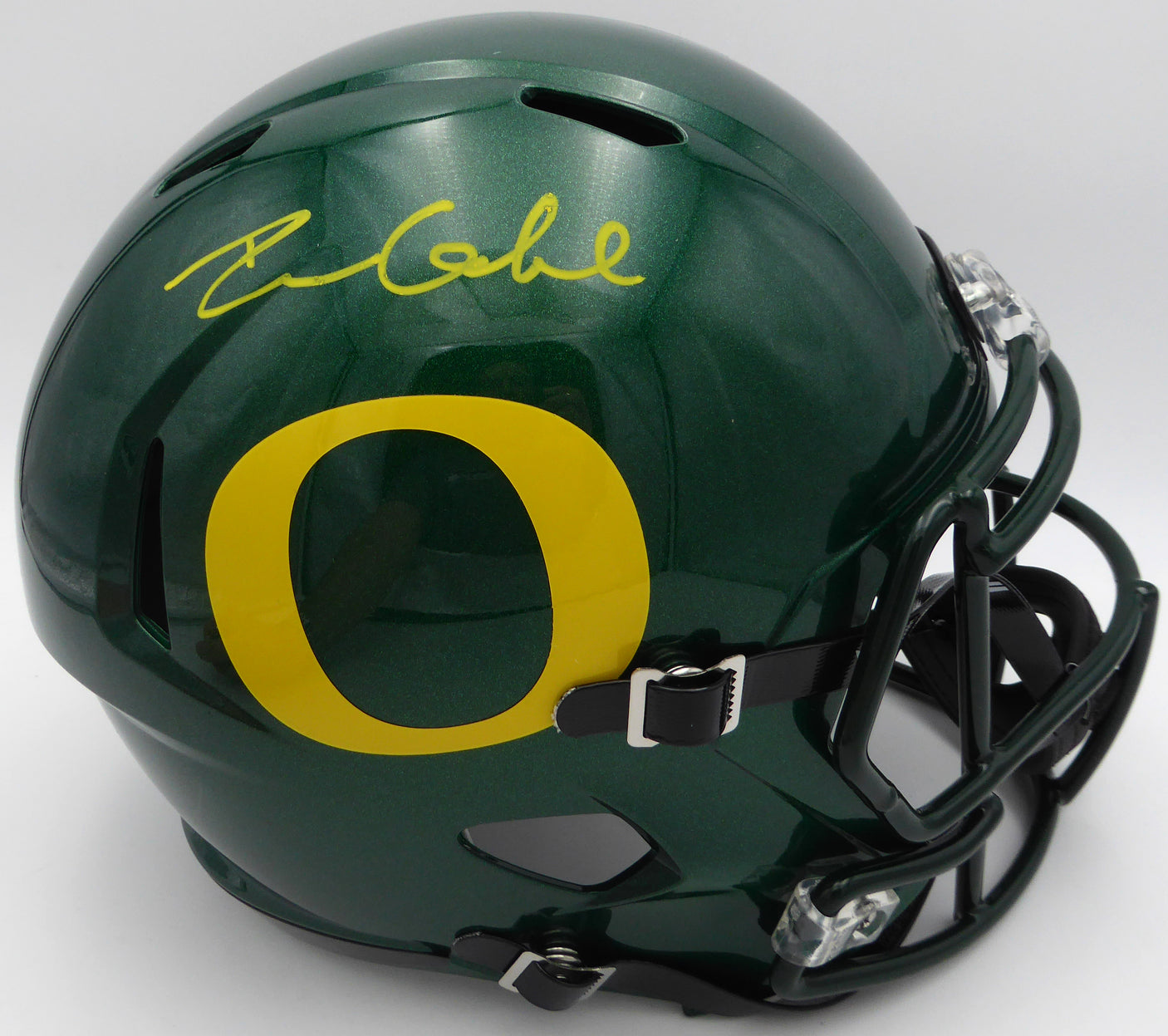 Dillon Gabriel Autographed Speed Replica Full Size Helmet Oregon Ducks Signed Twice Beckett BAS Witness #2W457721